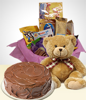 Festividades Prximas Canastas - Combo Cioccolato: Canasta Riquisima de Chocolates + Torta 12 personas + Peluche