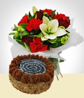 Tortas y Chocolates - Combo Navideo - Flores y Pastel